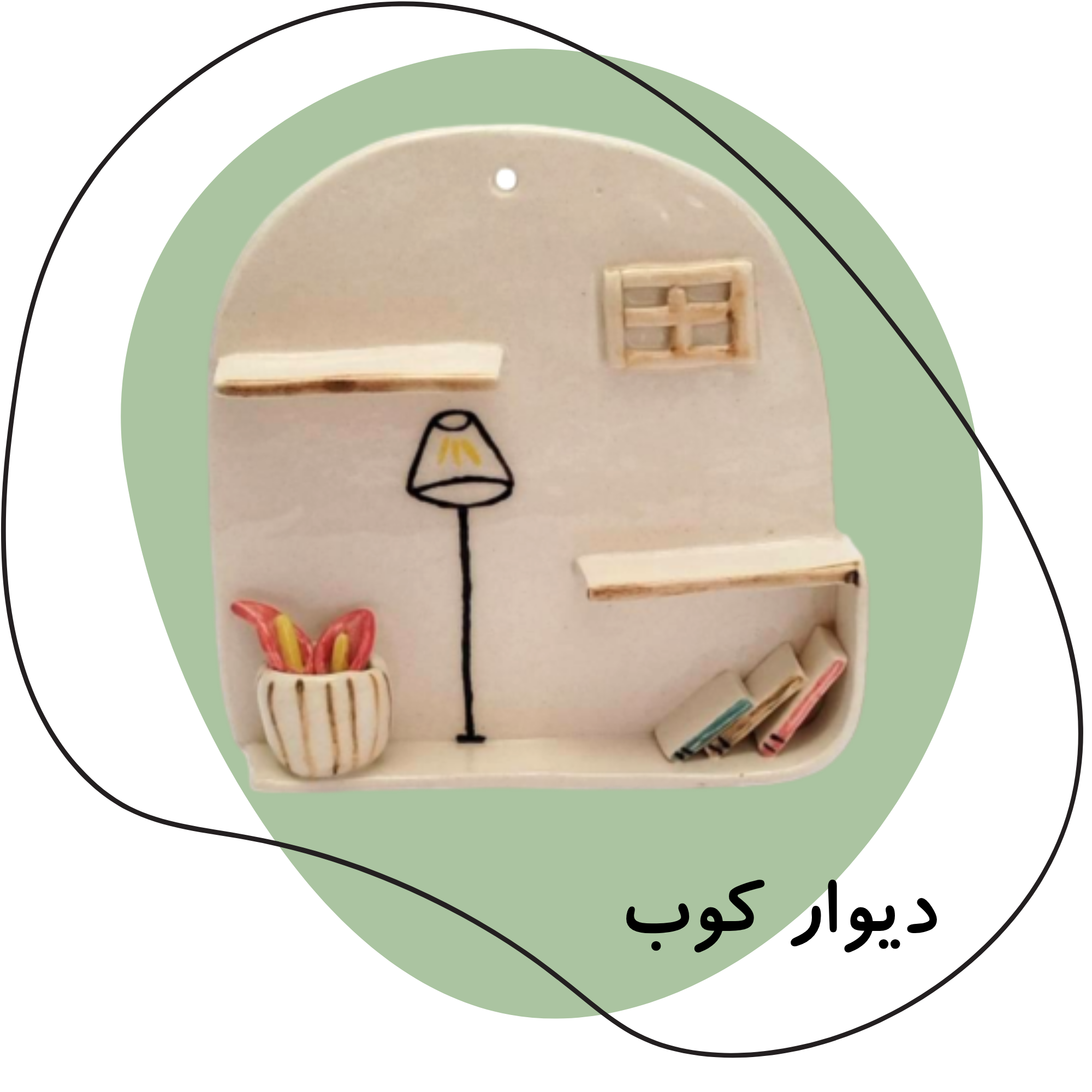 دیوار کوب سرامیکی