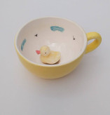 ماگ سوپرایزی عروسکی طرح اردک _ فطرس سرامیک