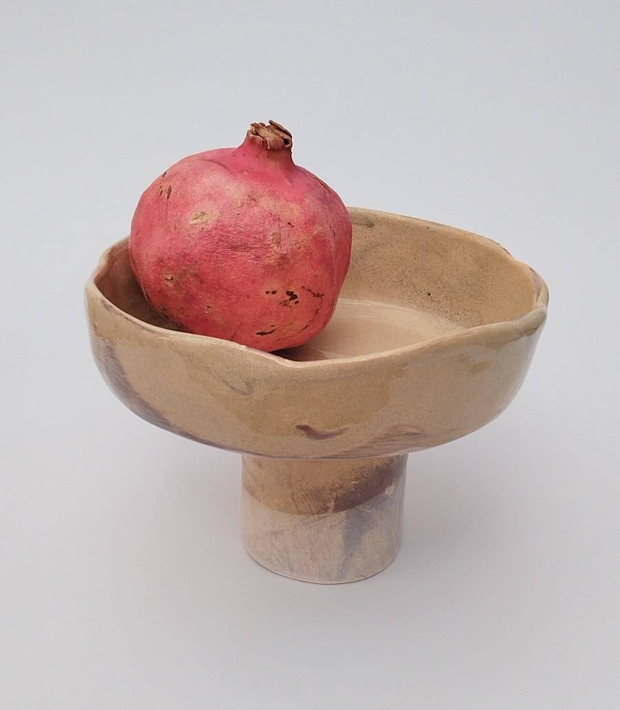 ظرف سرامیکی پذیرایی دست ساز _ فطرس سرامیک