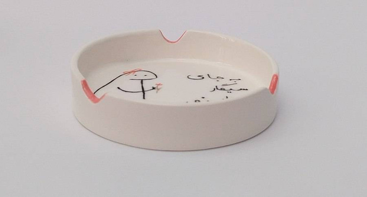 زیر سیگاری سرامیکی مدل فانتزی _ فطرس سرامیک