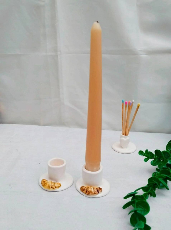 جا شمعی دست ساز سرامیکی مدل فانتزی_ فطرس سرامیک