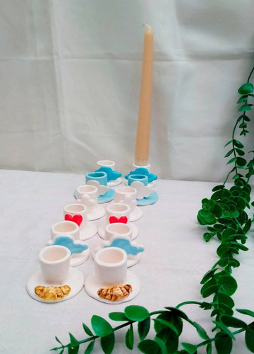 جا شمعی دست ساز سرامیکی مدل فانتزی_ فطرس سرامیک