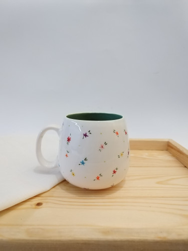 ماگ سرامیکی مدل گل گلی _ فطرس سرامیک