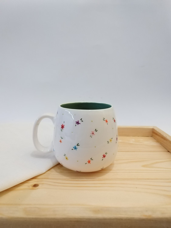 ماگ سرامیکی مدل گل گلی _ فطرس سرامیک