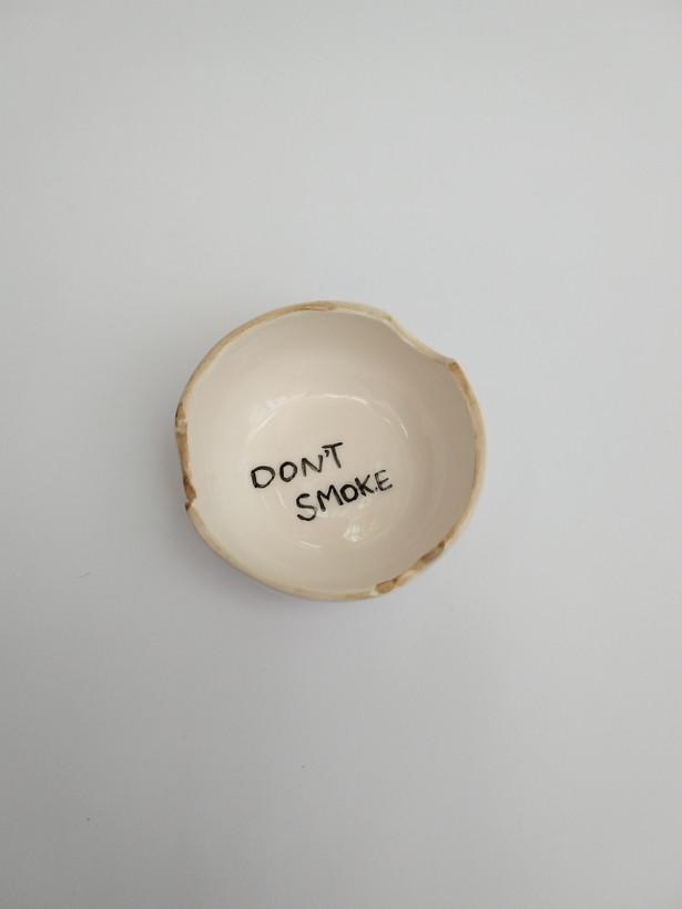 زیر سیگاری سرامیکی مدل Don't smoke | فطرس سرامیک
