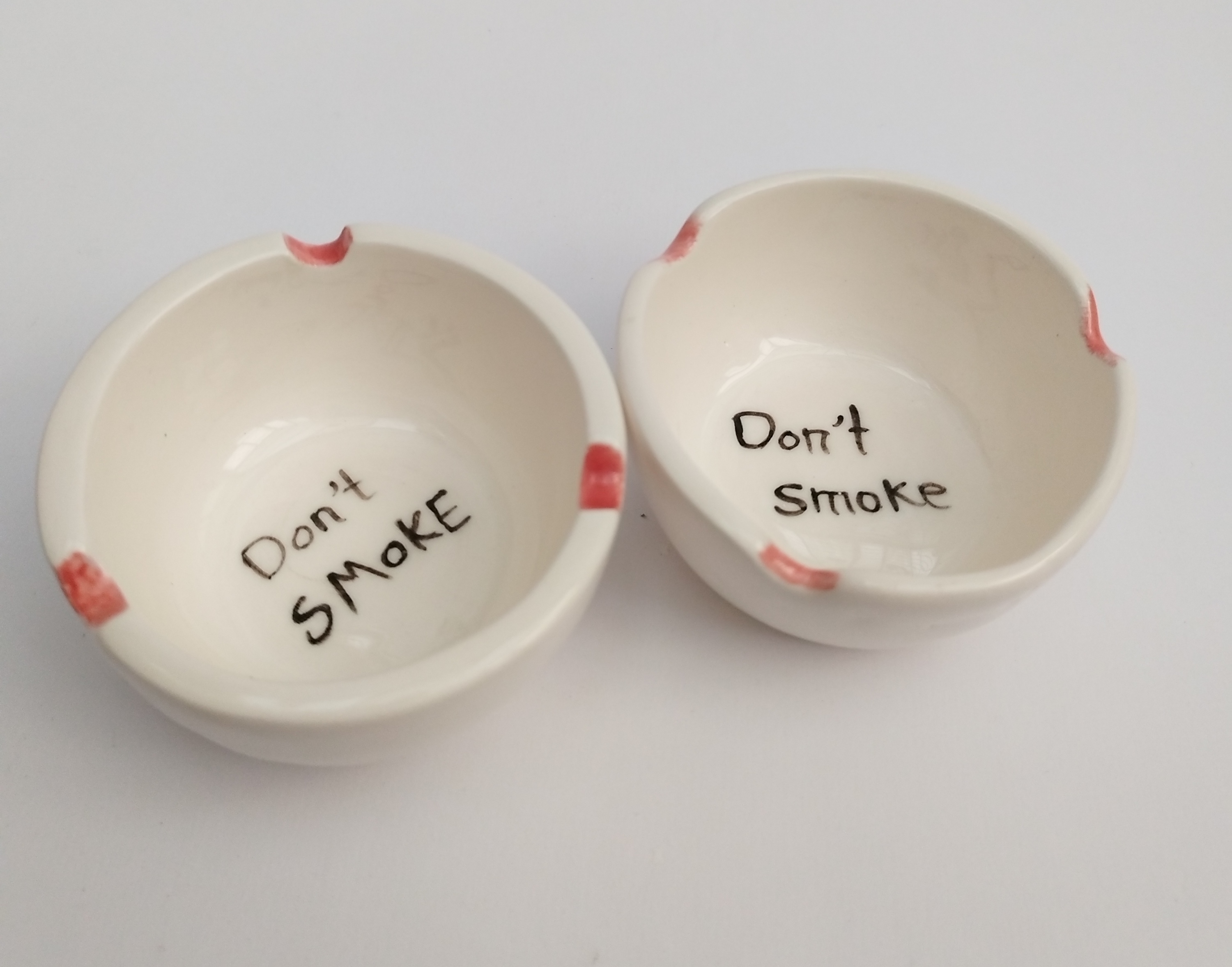 زیر سیگاری سرامیکی مدل Don't smoke | فطرس سرامیک