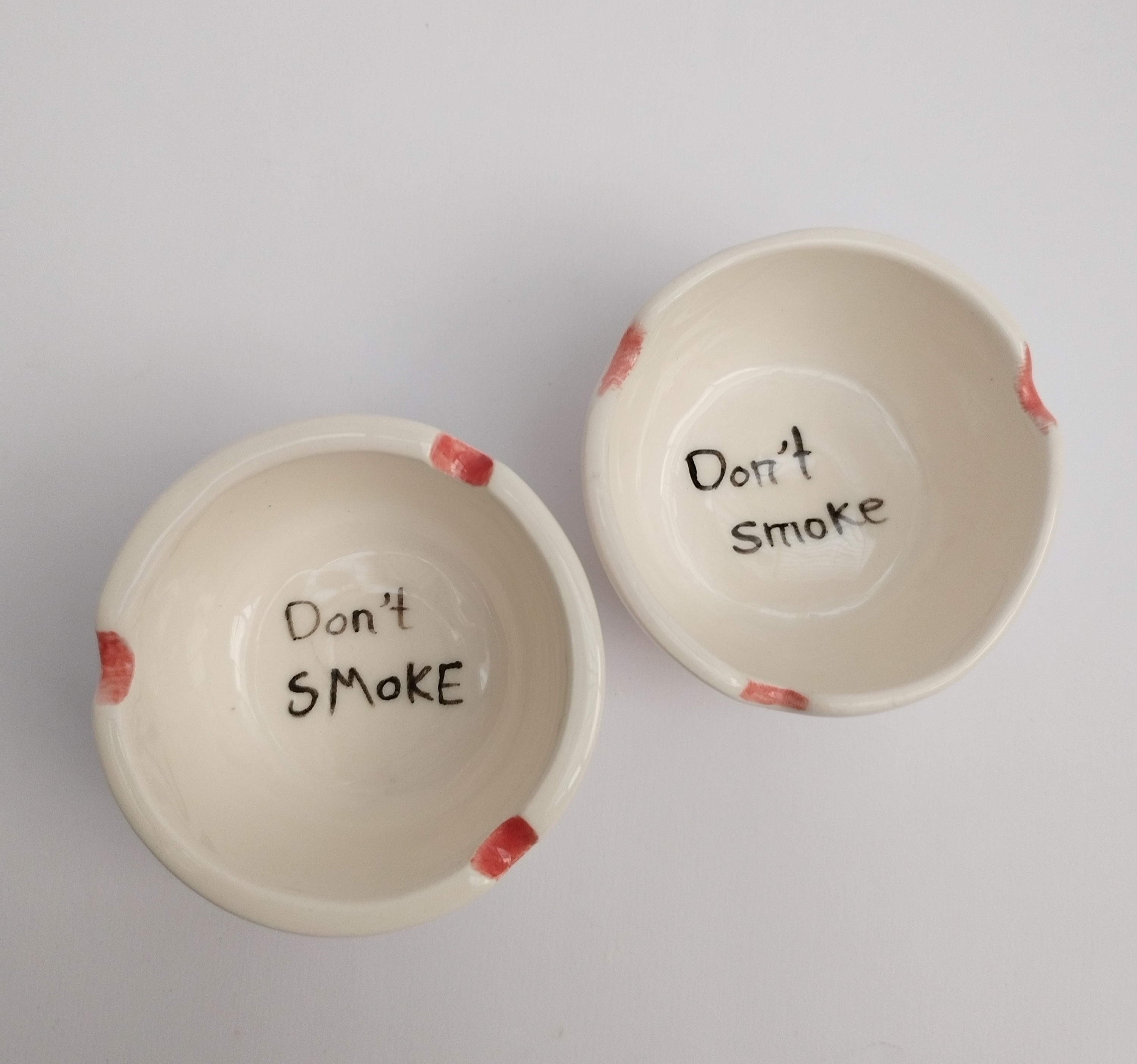زیر سیگاری سرامیکی مدل Don't smoke | فطرس سرامیک