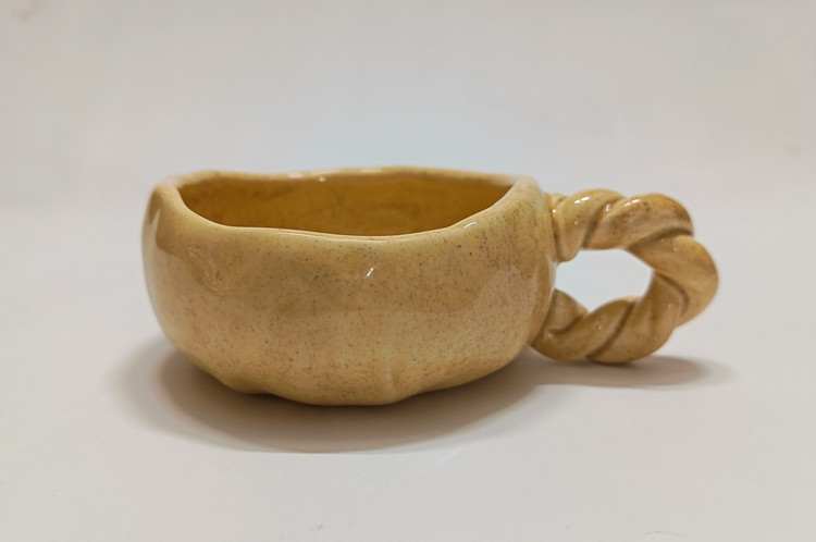 ست ماگ سرامیکی دفرمه دستساز طرح لعابی