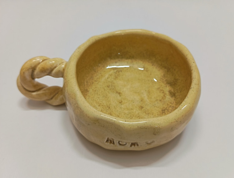 ست ماگ سرامیکی دفرمه دستساز طرح لعابی