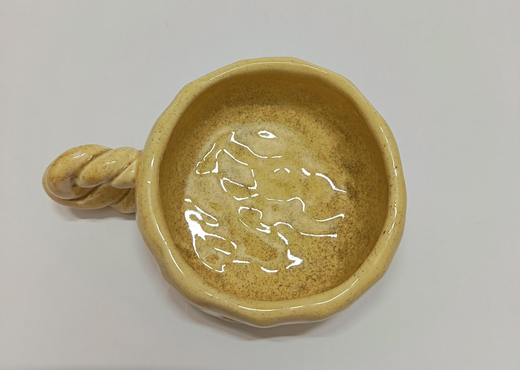 ست ماگ سرامیکی دفرمه دستساز طرح لعابی
