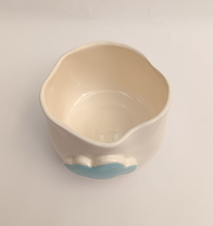 ماگ لته خوری سرامیکی دستساز دفرمه طرح ابری