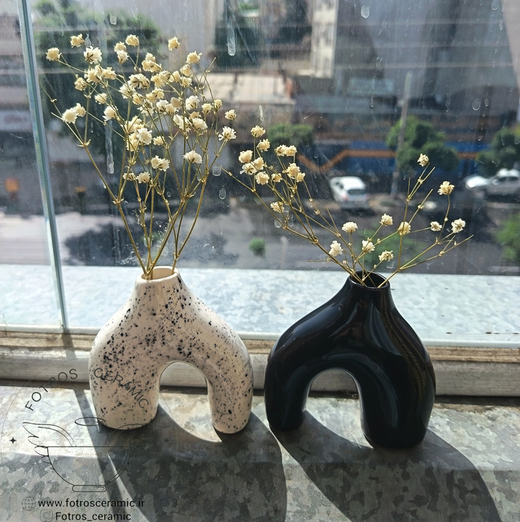 گلدان سرامیکی مدل دفرمه مینیمال