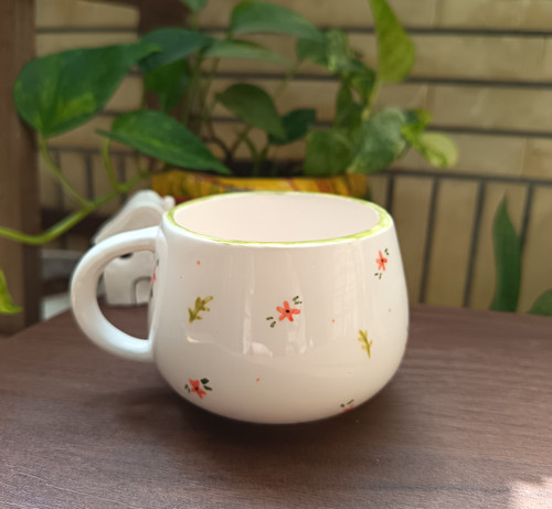 فنجان سرامیکی طرح گل گلی