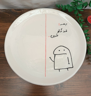 بشقاب رژیمی سرامیکی طرح فانتزی