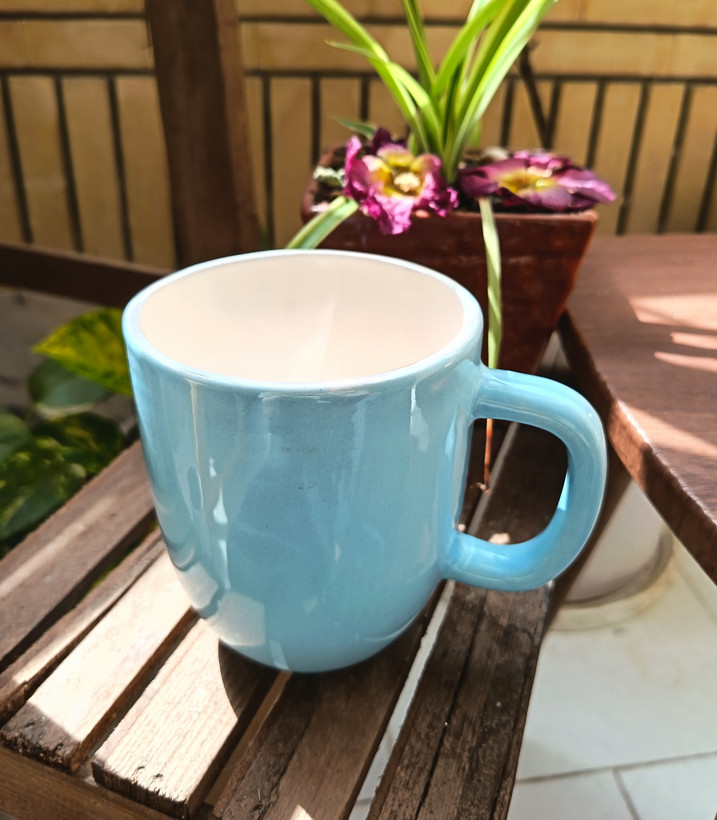 ماگ سرامیکی ساده رنگ آبی