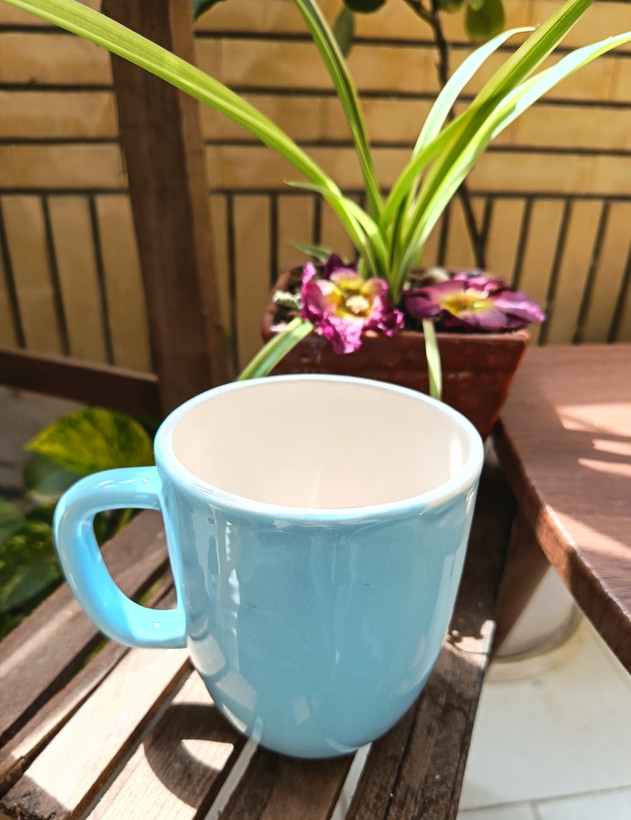 ماگ سرامیکی ساده رنگ آبی